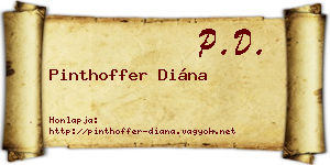 Pinthoffer Diána névjegykártya